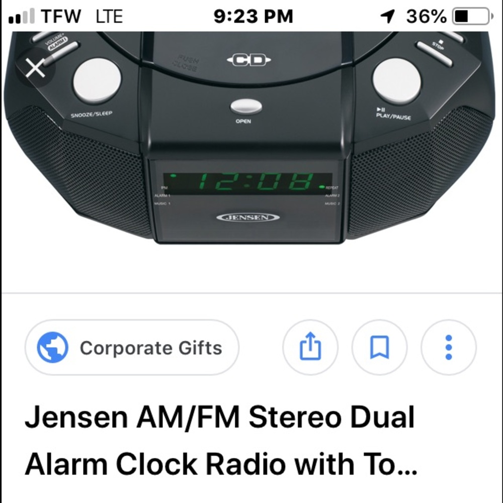 Cd clock radio